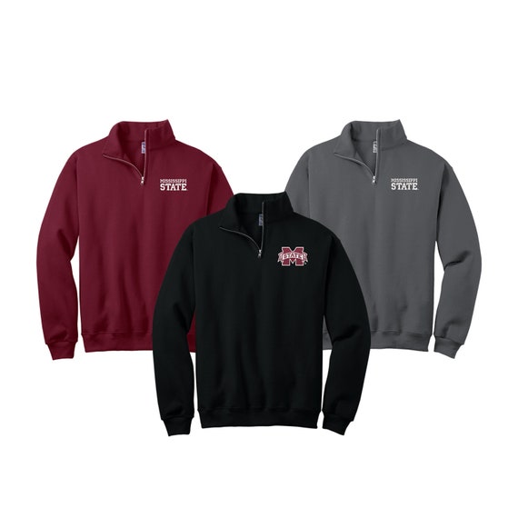 Mississippi State Quarter Zip Sweatshirt: Embroidered College