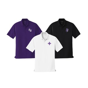 Furman University, Peformance Polo, Embroidered Performance Polo with choice of Furman Paladin Logo, Dry Fit Short Sleeve Polo