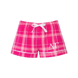 Delta Gamma, Flannel Boxer, Dee Gee Sorority Sleepwear, Loungewear, Pajama Bottoms, Pjs, Sorority Pledge Gifts, Big Little Sis Reveal Swag