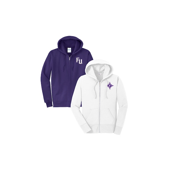 Furman University Embroidered Full Zip Hoodie FU Paladins