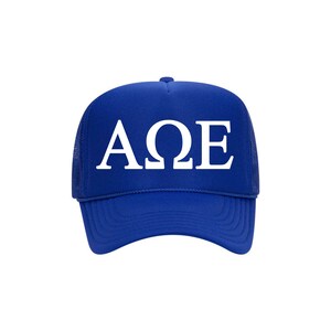 Alpha Omega Epsilon Sorority, Trucker Hat, AOE Baseball Cap, Pledge Gifts, Greek week Hats, College Spring Break, Rush Bid Day Gift Idea