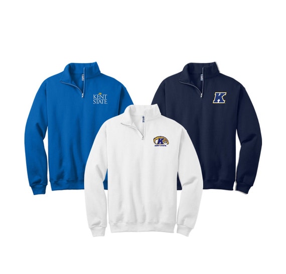 Kent State University Quarter Zip Sweatshirt KSU Embroidered - Etsy