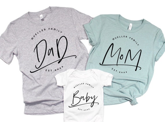 Family Last Name & EST. Year Shirts -