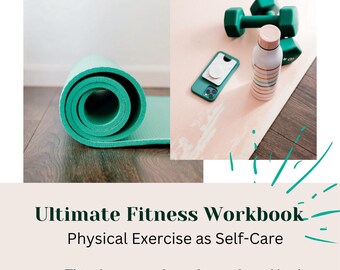 Workout planner and workbook digital download  exercise for self care