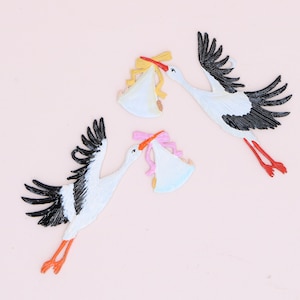 Wilhelm Schweizer - Zinnfiguren - Tin stork in yellow and pink
