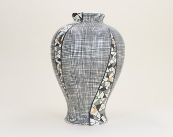 Villeroy & Boch vase - geometric pattern - 1960s Germany