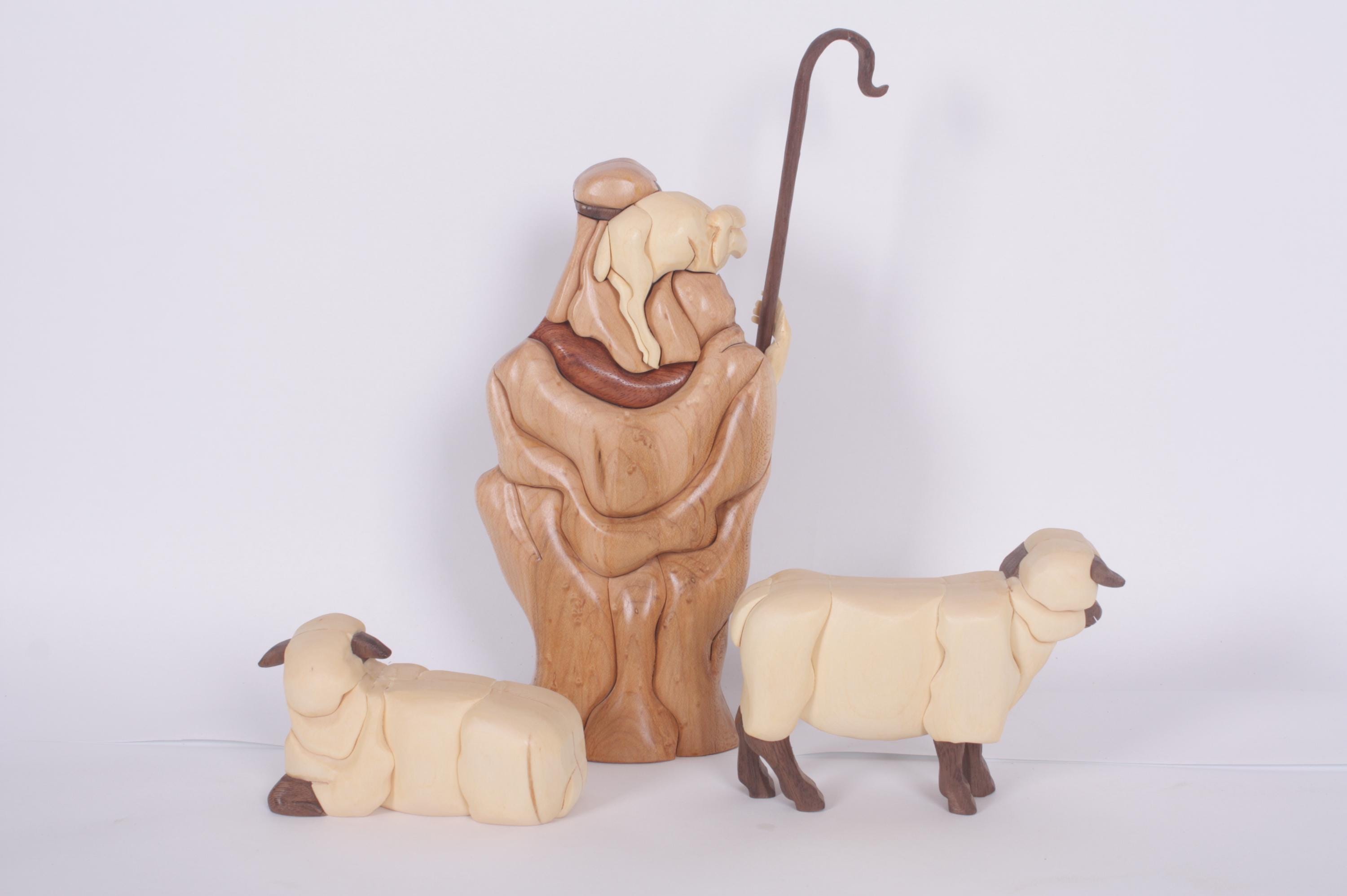 Shepherd and Sheep Nativity PDF Download Intarsia Pattern D333 - Etsy