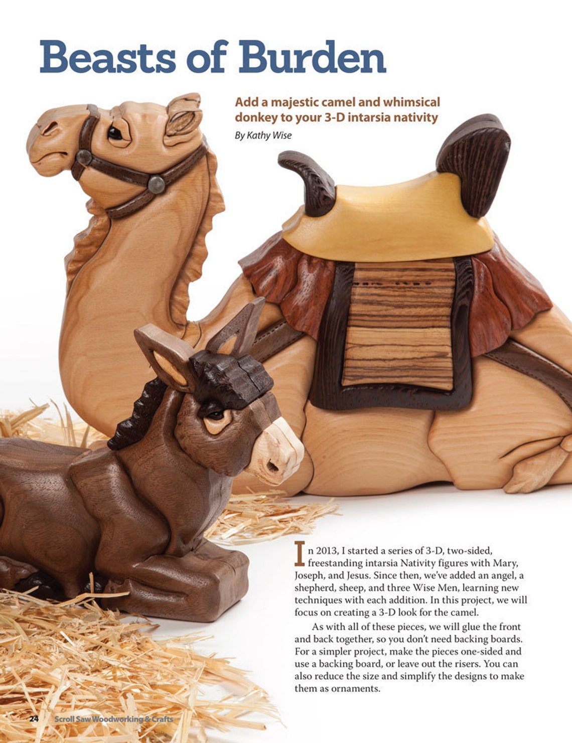 Nativity Camel and Donkey Intarsia Pattern PDF Download Etsy