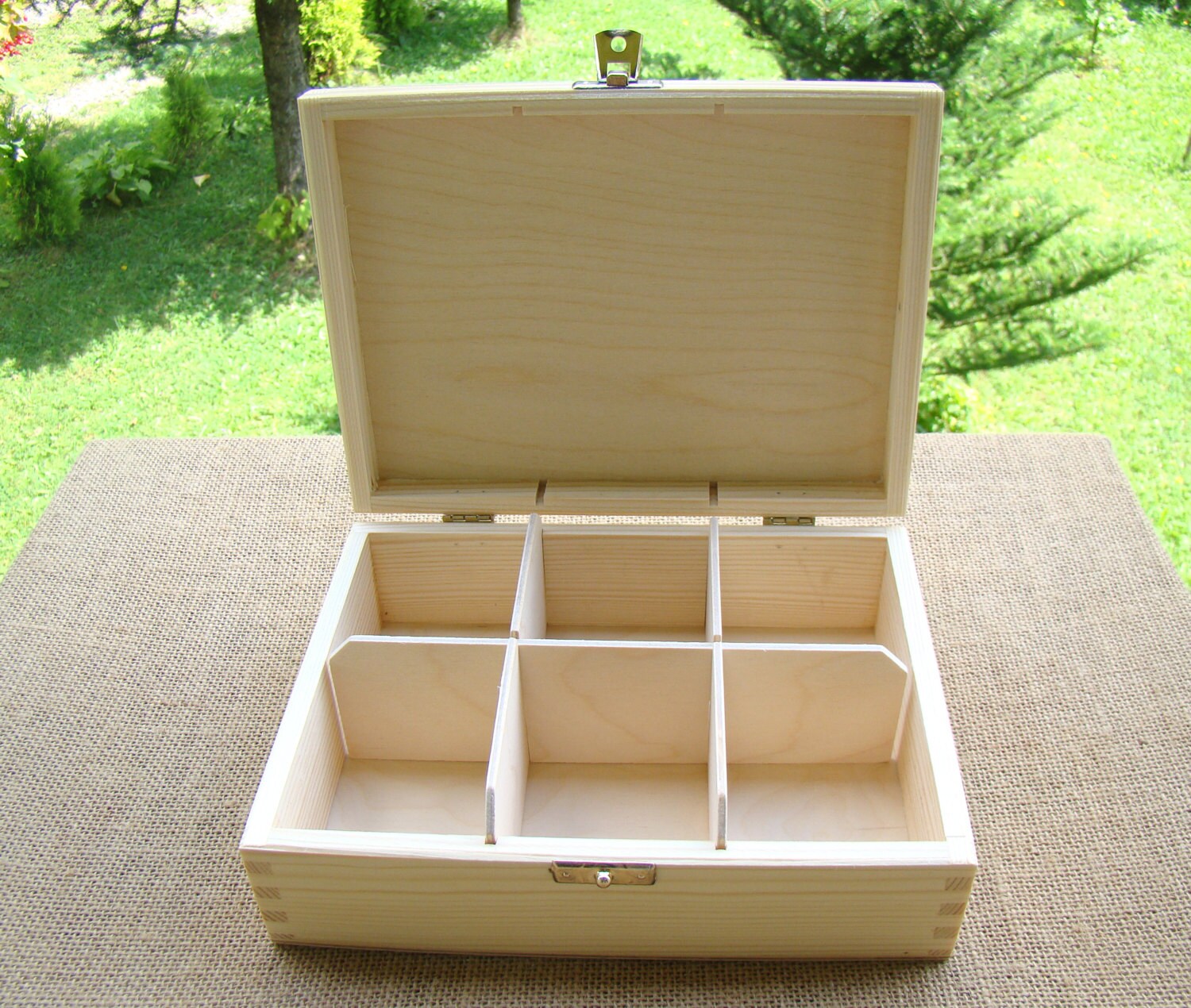 Wooden Tea Box, Tea Box, Rustic Tea Box, Scandinavian Tea Organizer ...