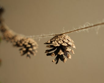 Christmas garland, pinecones garland for Christmas decoration, rustic garland for fireplace, pinecone Christmas decoration, fireplace decor