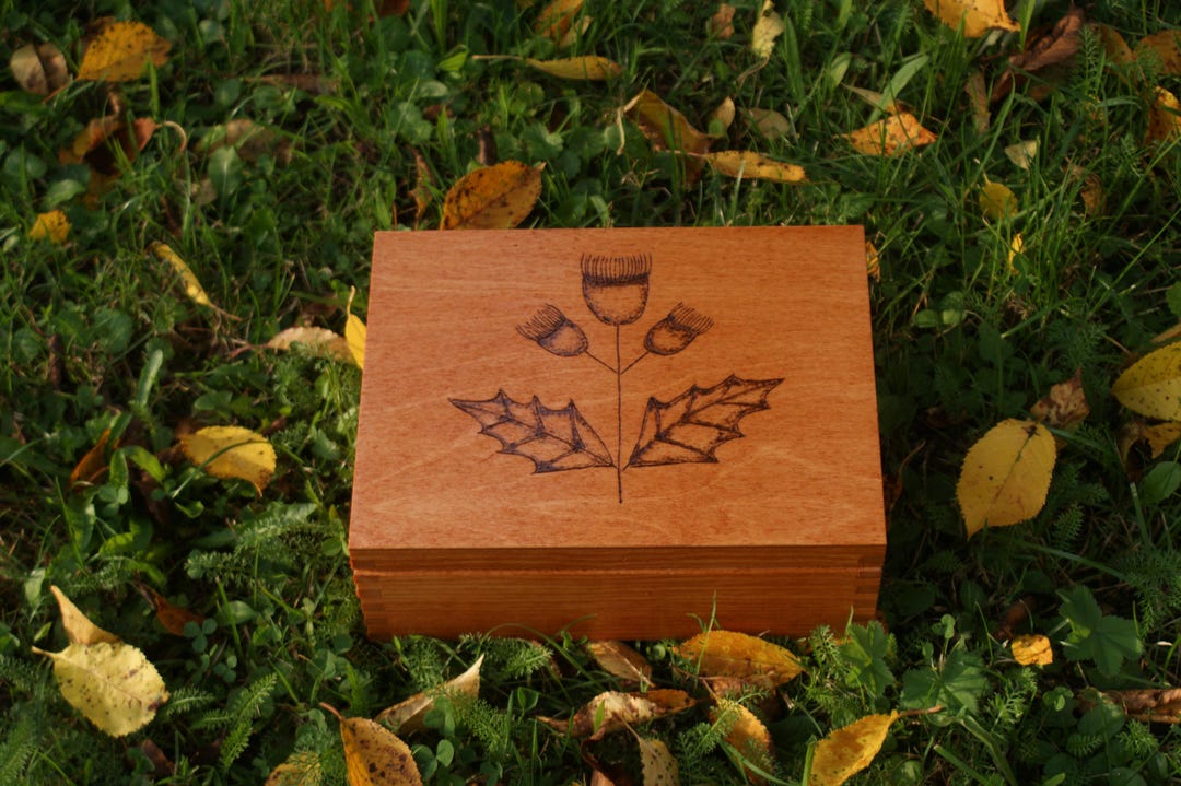 Wooden Tea Box, Fall Box, Rustic Tea Box, Rustic Box, Wooden Tea ...