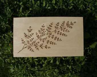 fern box, rustic box, rustic tea box, natural box, wooden box, wooden tea box, jewelry box, botanical box