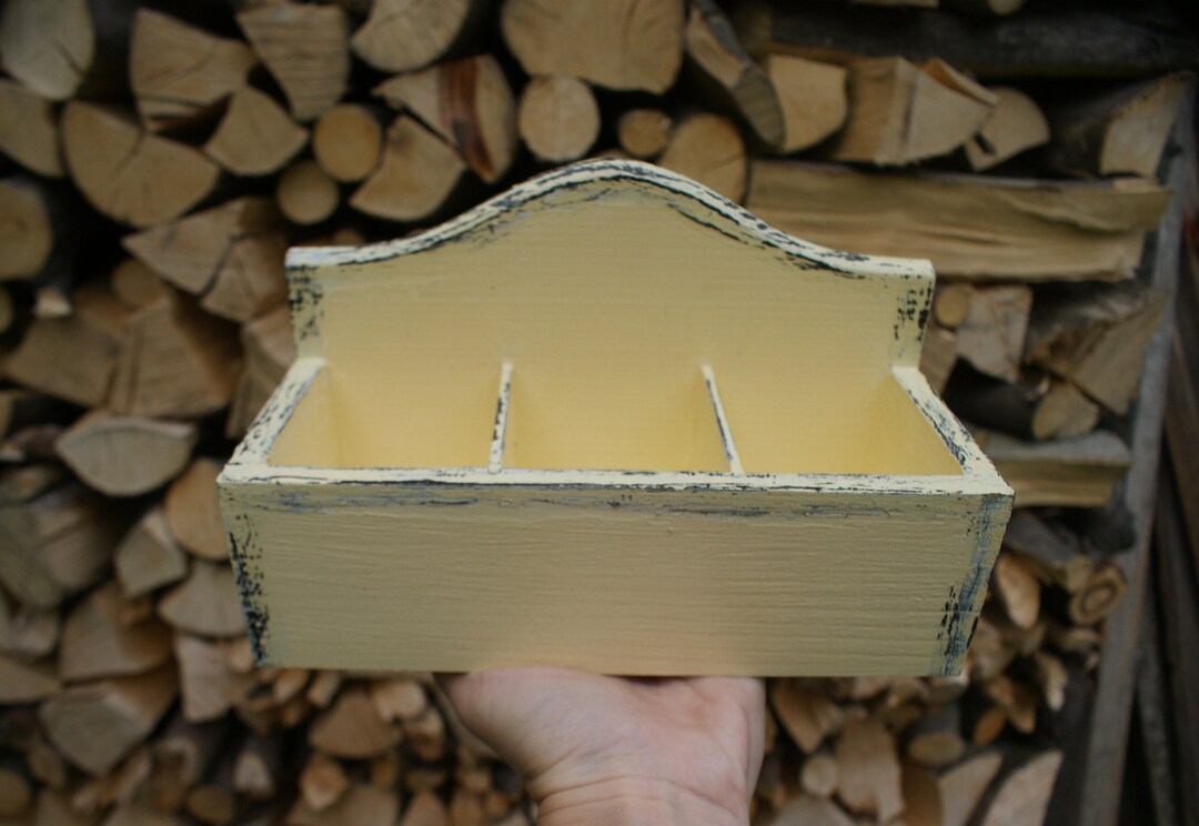 Wooden Tea Box, Rustic Kitchen Box, Cottagecore Box, Shabby Chic Box ...