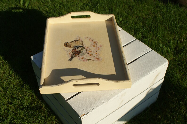 Wooden tray rustic tray decorative tray breakfast tray kitchen | Etsy