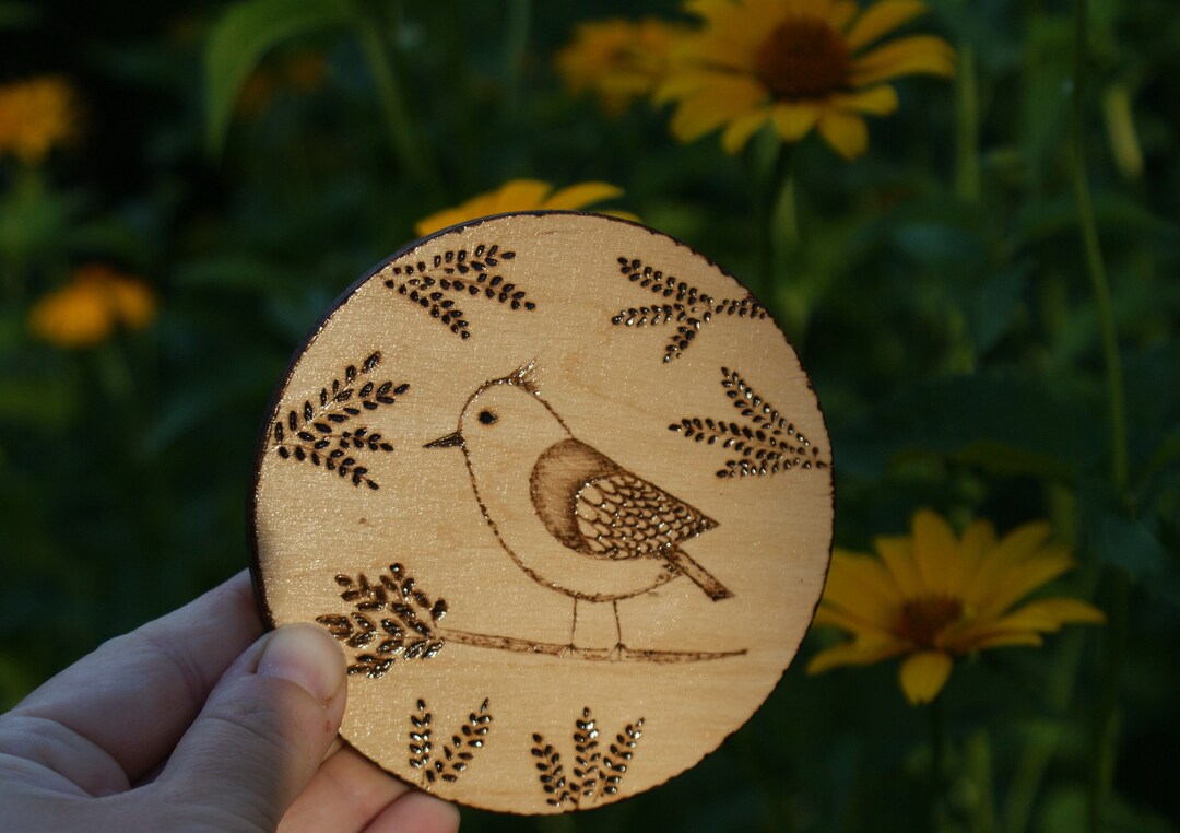 Rustic Coaster Graphics Cottagecore Decor, Set of Rustic Coasters, Wooden Rustic Coaster ...