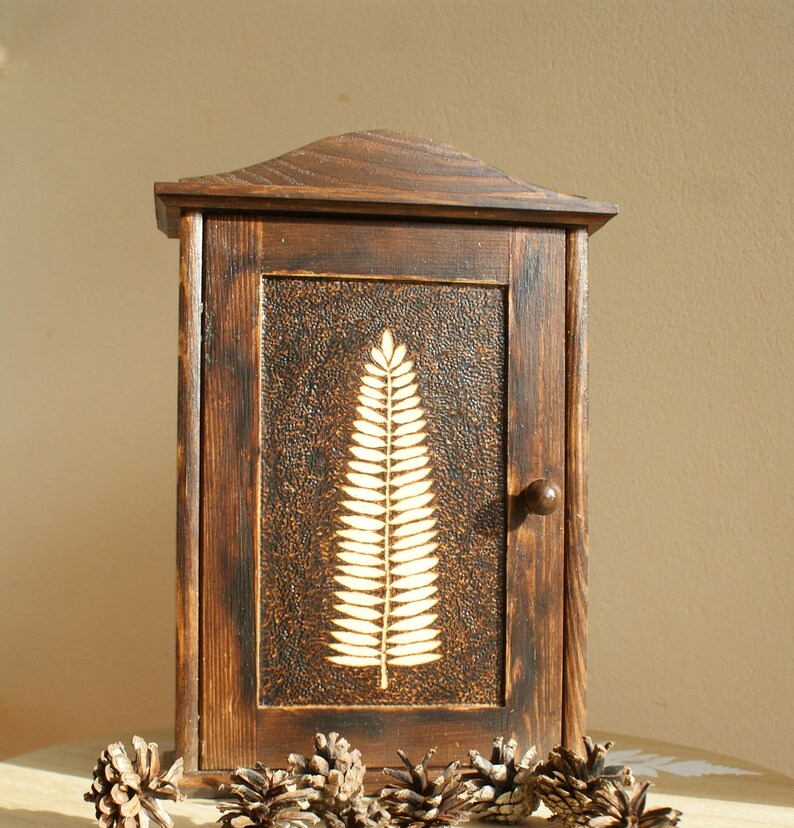 Key Box Rustic Rustic Wooden Key Cabinet, Rustic Key Box, Wall Key Hanger, Key ...