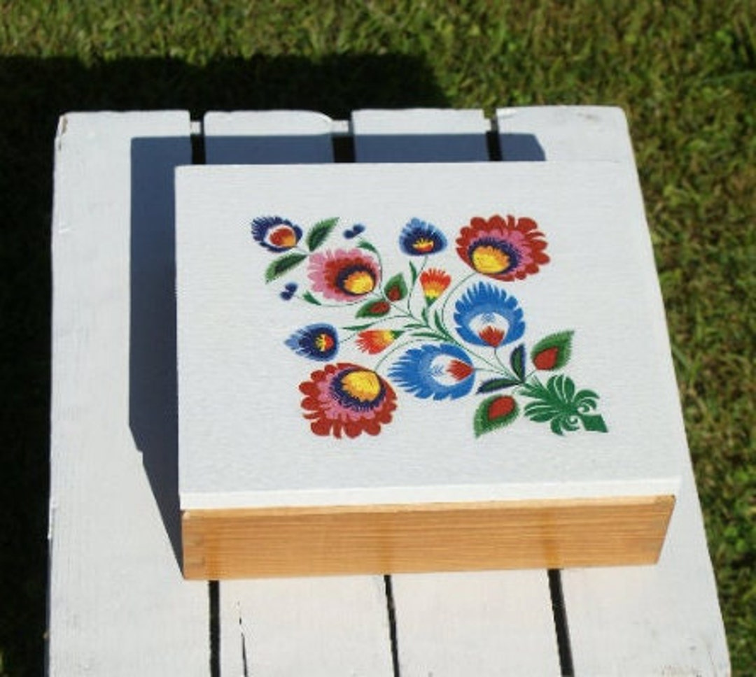 Wooden Tea Box, Rustic Box, Tea Box Wood, Folk Box, Tea Organizer ...