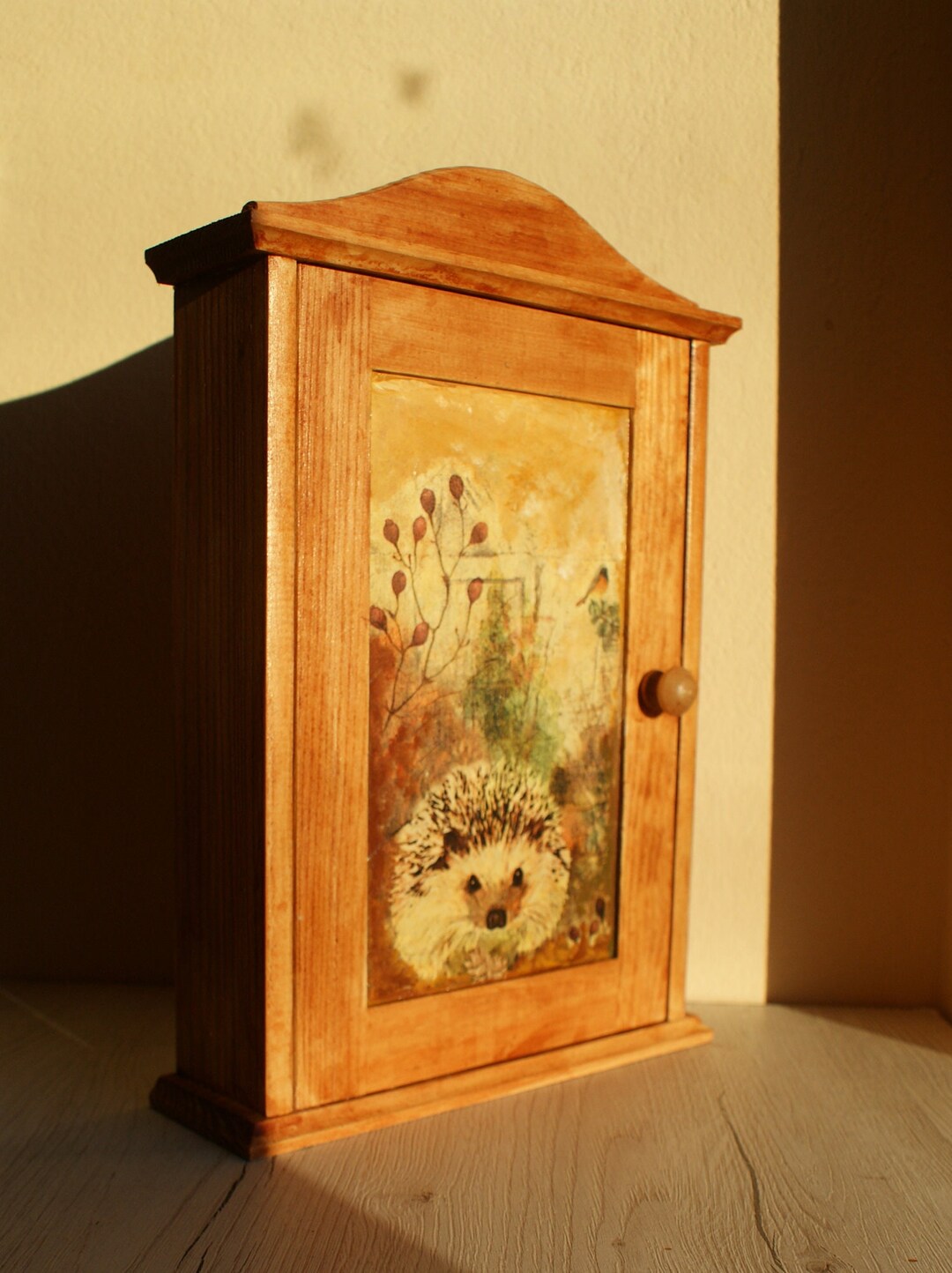 Rustic Wooden Key Box, Wooden Key Box, Wooden Key Hanger, Forest Box