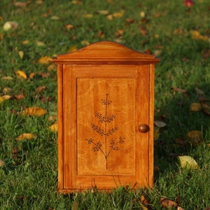 木製ブドウレリーフ壁掛けキーボックス