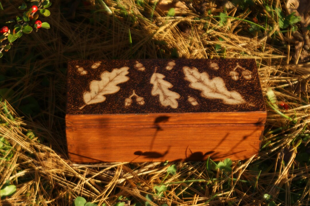 Forest Box, Rustic Tea Box, Wooden Tea Box, Forest Jewelry Box, Tea ...