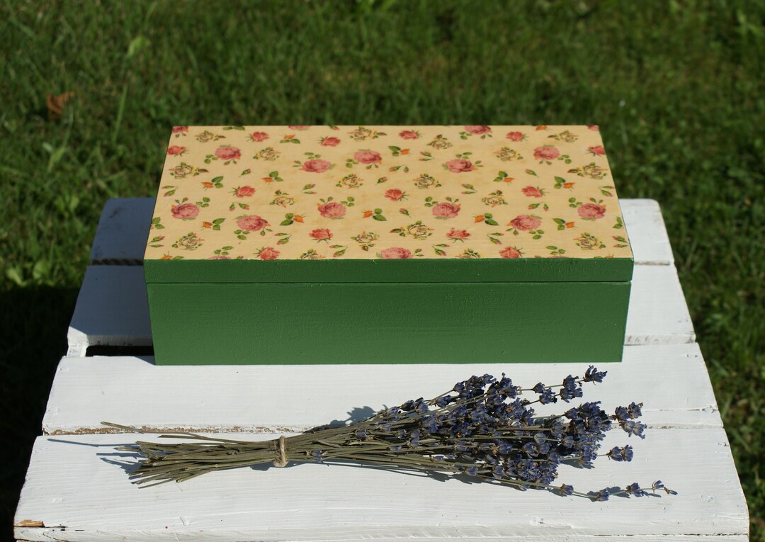 Rustic Wooden Tea Box Tea Organizer Keepsake Box Tea Box - Etsy