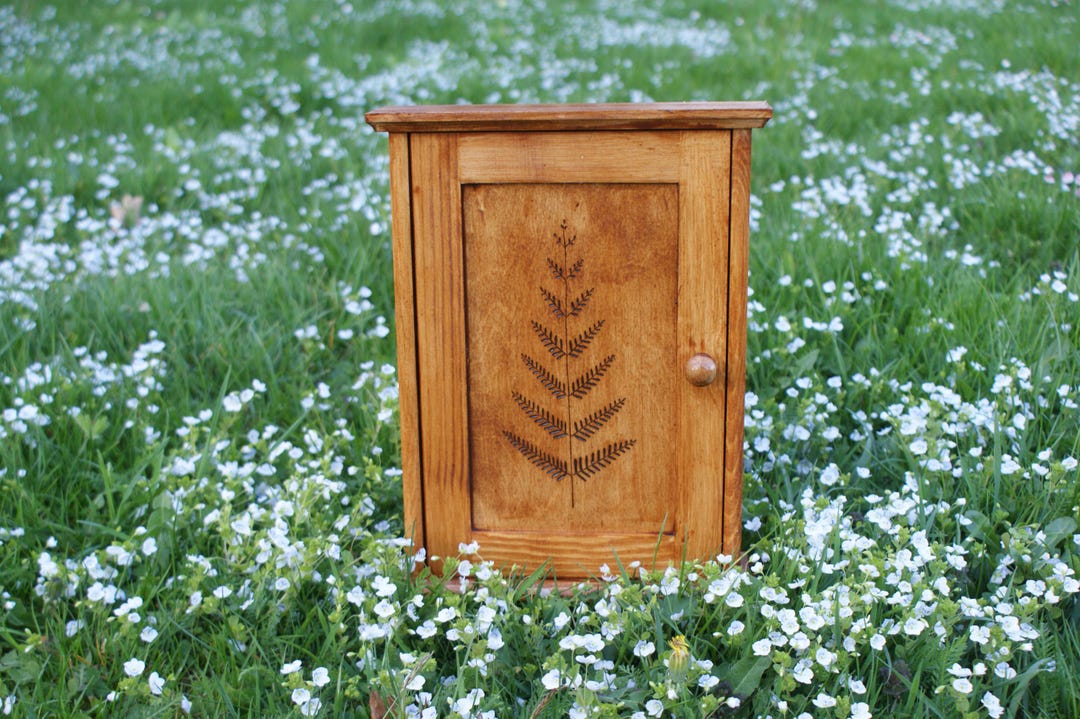 Tree Fern Scale Key Woodland Key Box, Fern Key Organizer, Forest Box, Wooden Key Cabinet ...