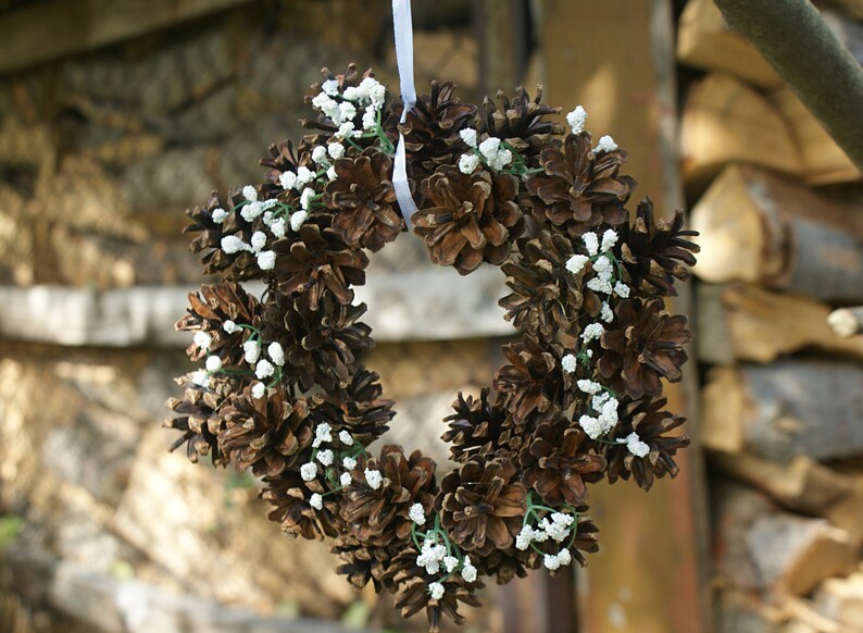 Christmas wreath Christmas decoration cones wreath rustic wreath