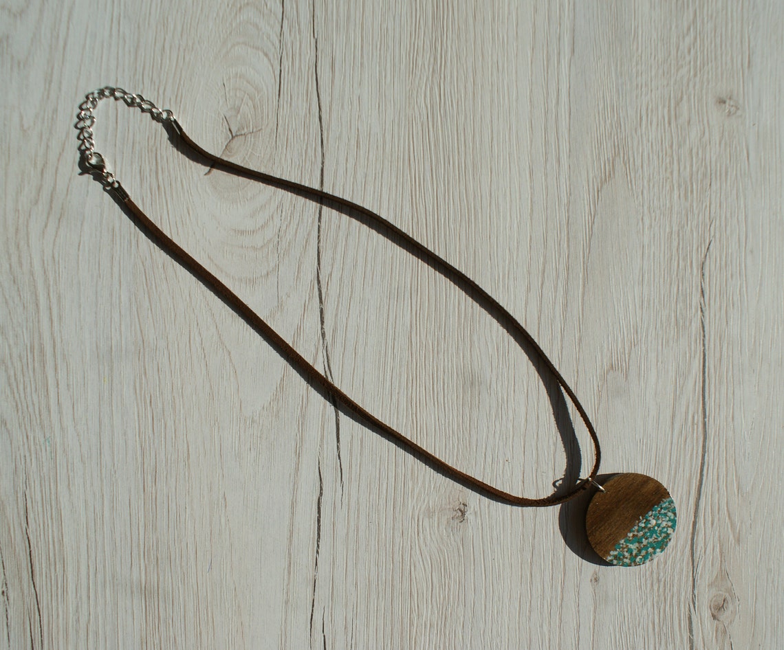 Rustic necklace rustic pendant wooden necklace wooden pendant Etsy