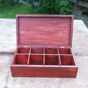 Wooden Tea Box, Rustic Box, Flower Box, Sunflower Box, Pyrography Box ...