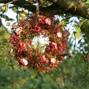 fall wreath for front door, fall wreath, fall decoration, rose wreath, wall fall decoration, heather wreath