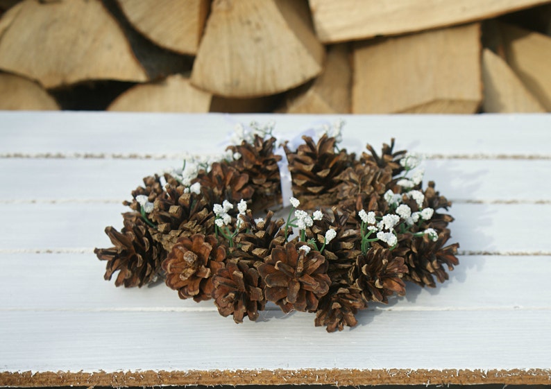 Christmas wreath Christmas decoration cones wreath rustic wreath