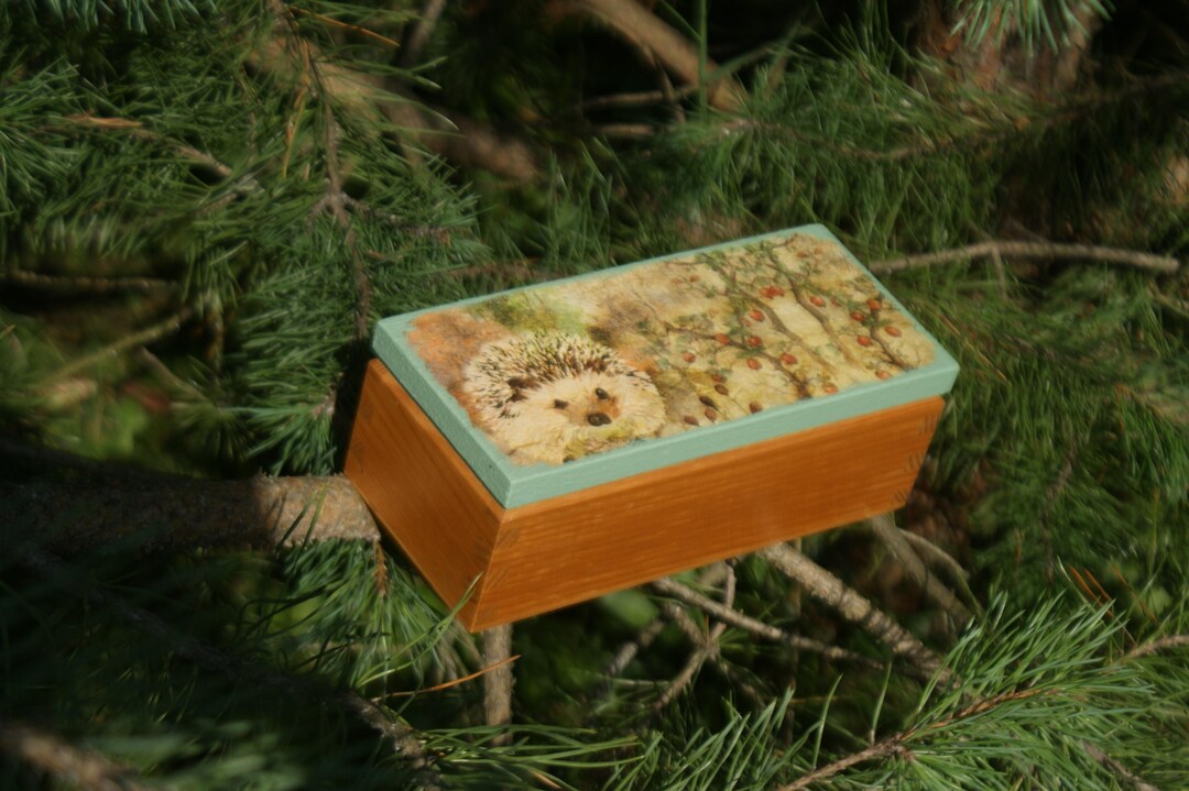Wooden Tea Box, Rustic Tea Box, Forest Box, Whimsical Box, Cottagecore ...