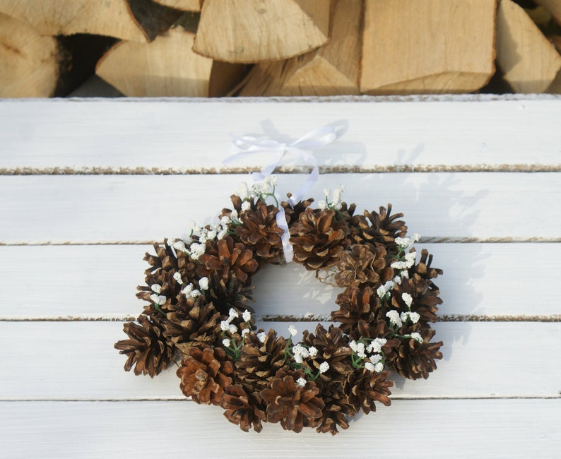 Christmas wreath Christmas decoration cones wreath rustic wreath