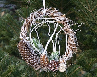 Christmas decoration, Christmas door wreath, Christmas ornament, Christmas wreath, rustic Christmas wreath, winter wreath, wall wreath