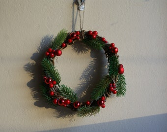 Christmas wreath, rustic Christmas wreath, Christmas decoration, twig wreath, bauble wreath, door wreath, bauble decoration