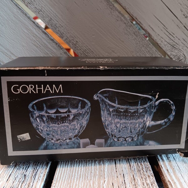 Gorham Crystal Cream and Sugar Set