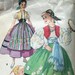 Vintage 1950's Costume Pattern - Simplicity 4861; Gypsy, Spanish Girl, Peasant, Halloween, Dress Up Girls Small