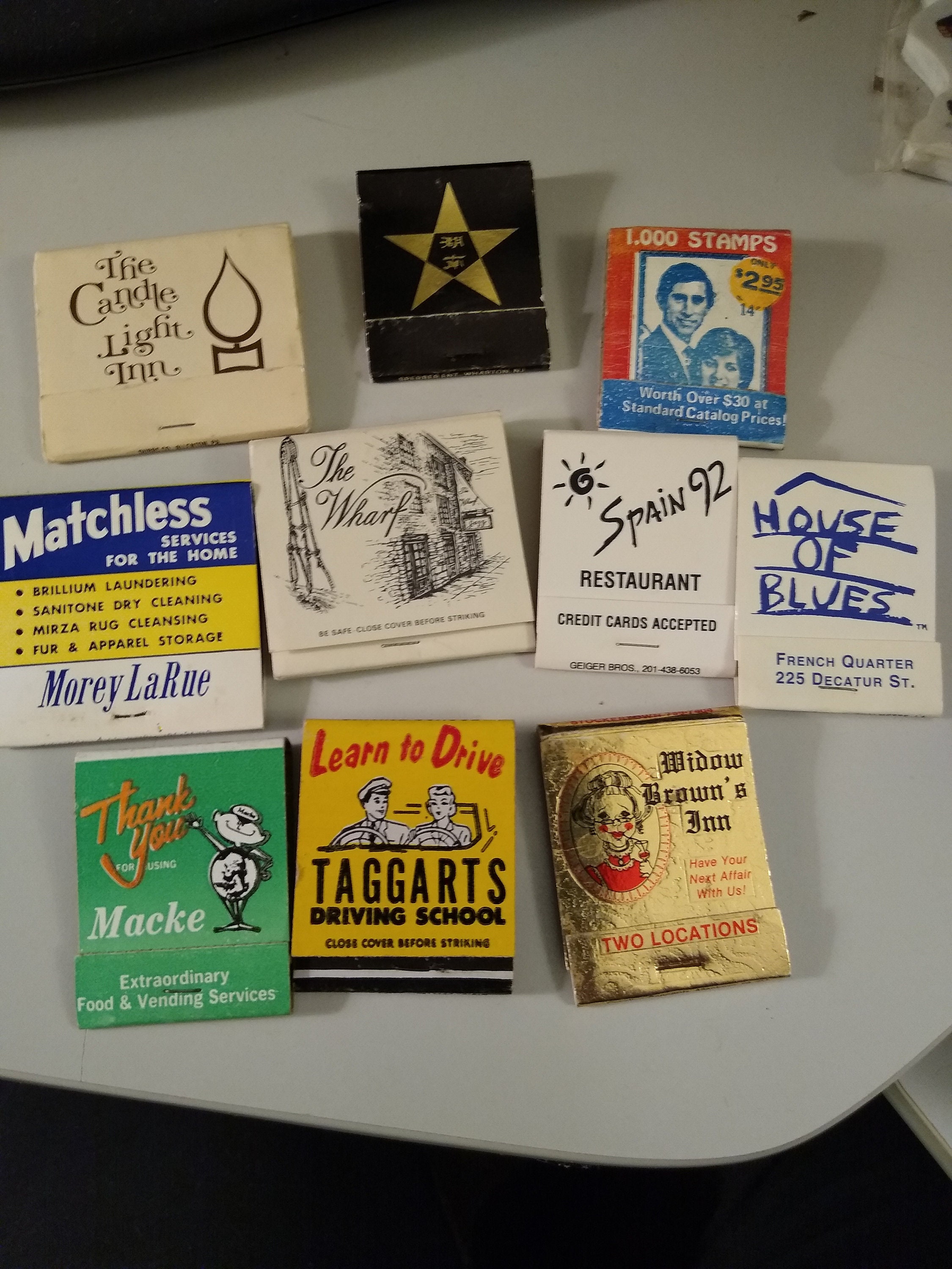 Price Reduced Lot of 10 Vintage Matchbooks from 1940s Etsy