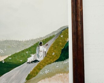 Jesus The Shepherd Modern Fine Art Giclee Print: Christian Wall Decor