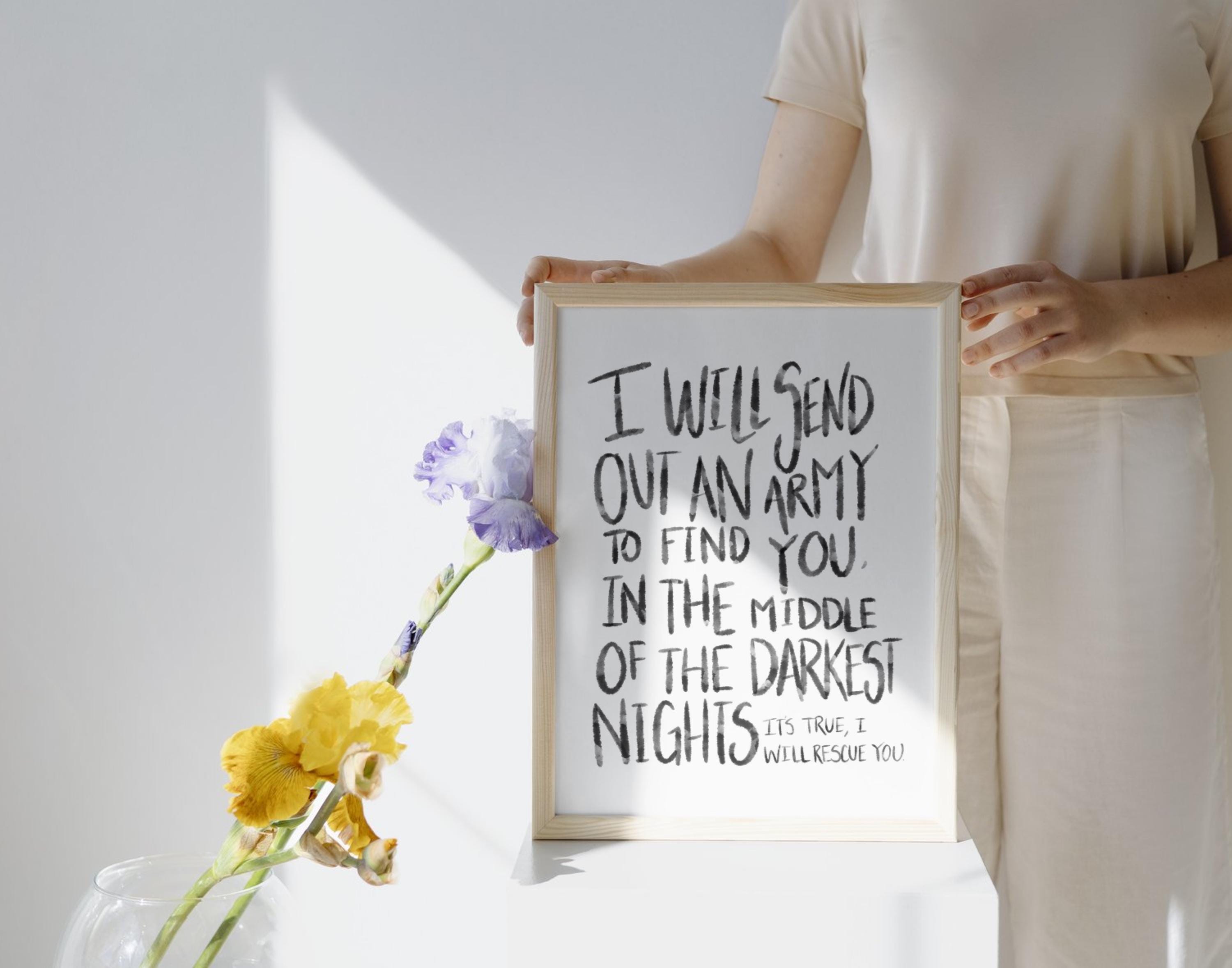 Rescue, Lauren Daigle Lyrics | Hand Lettered Original | Instant ...
