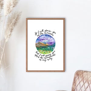 Scripture Mountain Cabin Decor | Highlands Hillsong Lyrics | Christian Wall Decor Instant Download | Printable | 5X7, 8X10, 11X14, 16X20