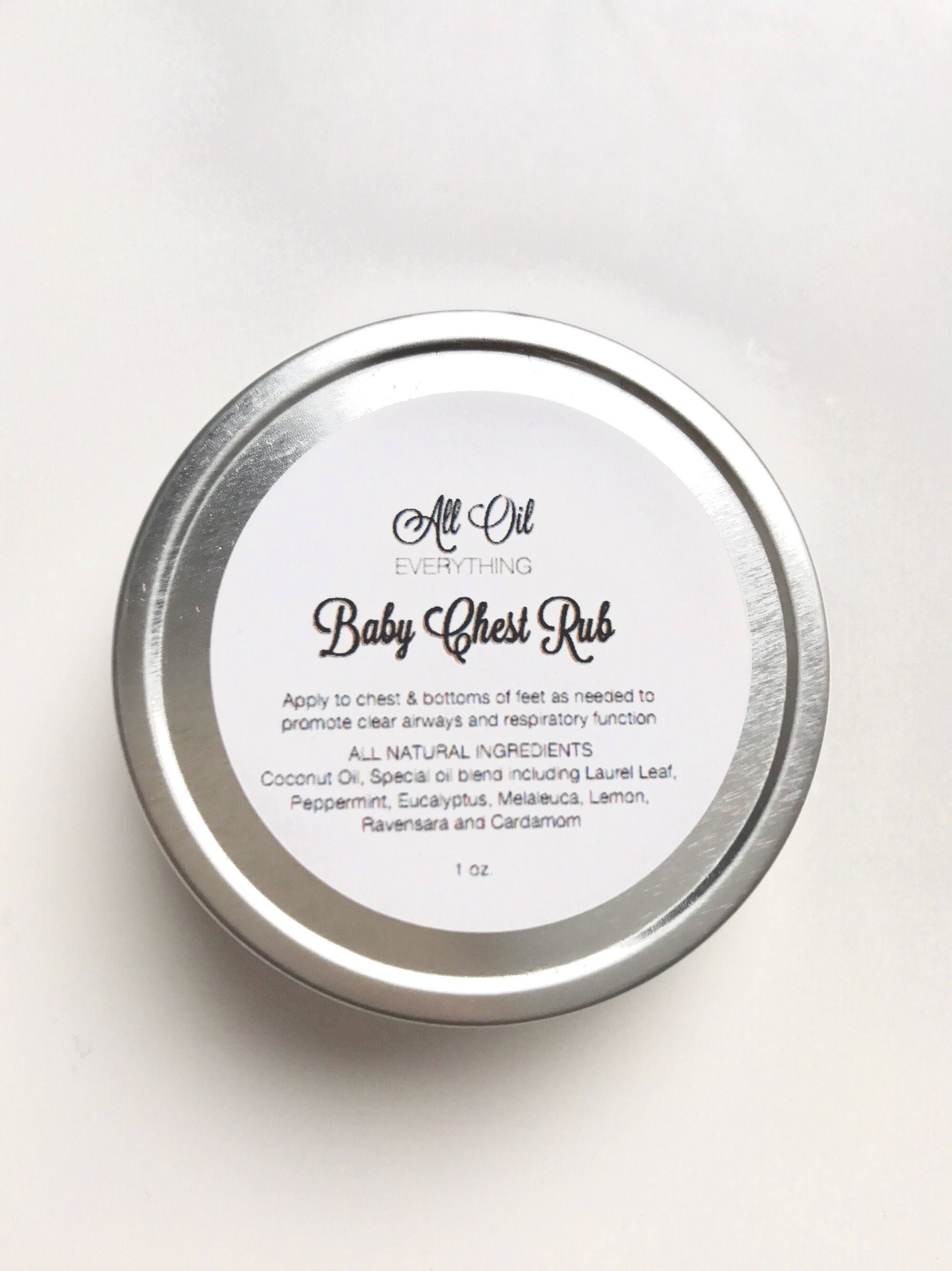 Baby Chest Rub Essential Oil Chest Rub Nighttime Relief Etsy