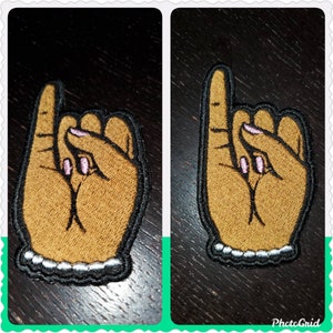 Pink Nails and Pearls Appliqué