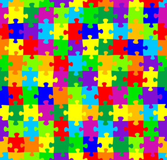 Autism Puzzle Piece Background