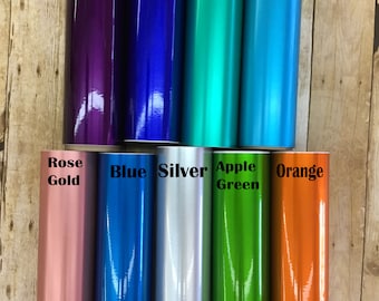 10 of 12"x 12" Polished Metal Permanent Vinyl, Adhesive Vinyl, Decal Vinyl, Window Decal, Crafts, Sign vinyl, Outdoor Vinyl