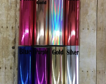 10 of 12" x 12" Chrome Mirror Vinyl, Adhesive Vinyl, Permanent Vinyl, Outdoor Vinyl, Sign Vinyl