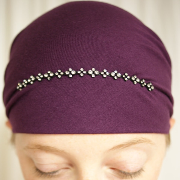 Head SCARF-w/ Delicate Rhinestones,Sparkle Scarves,Fashionable Scarves,Cancer Scarves,Alopecia,Chemo,Bandana Headcovering,Hair Loss