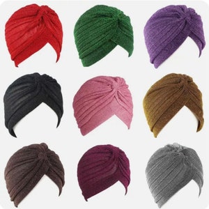 Glitter Turban,Fashionable Head Scarves, Fashionable Caps,Cancer Scarves,Cancer Caps,Alopecia,Chemo,Slouchy Cap,Hair Loss,