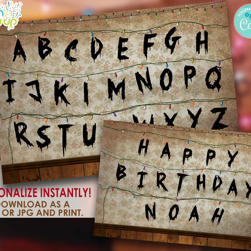 Strangers Things Alphabet Wall Lights Etsy