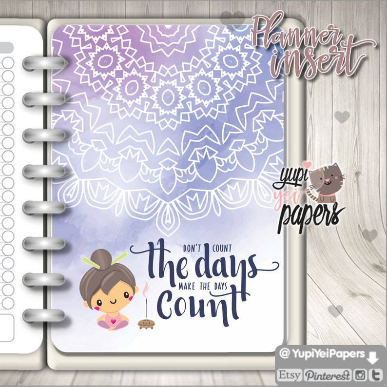 Planner Insert Printable Planner Insert Planner Divider Etsy